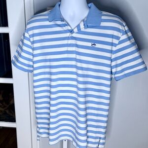 Southern Tide Light Blue and White Polo Shirt